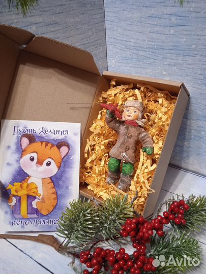 Ватная ёлочная игрушка 