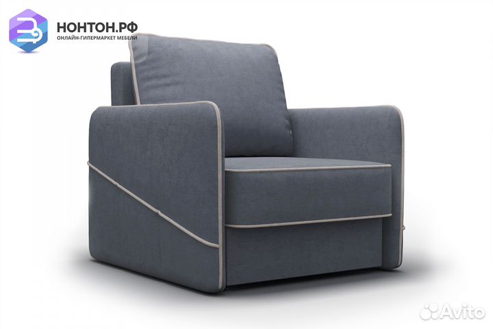 Кресло еврокнижка Энерджи темно-серое