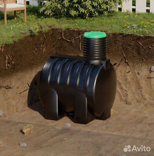 Септик без откачки под ключ + монтаж