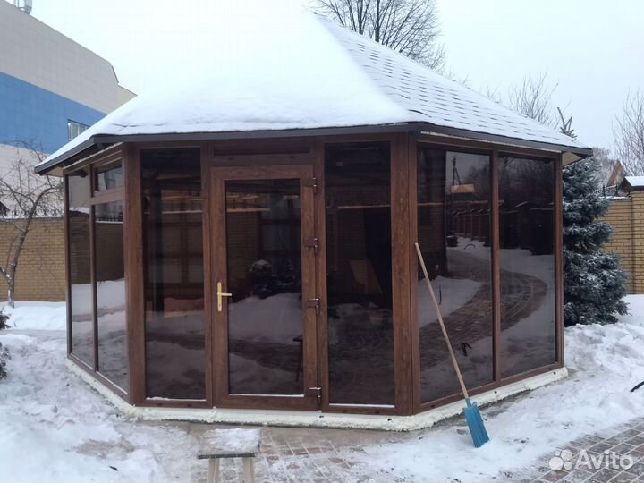 Остекление беседок, веранды, барбекю, перегородки