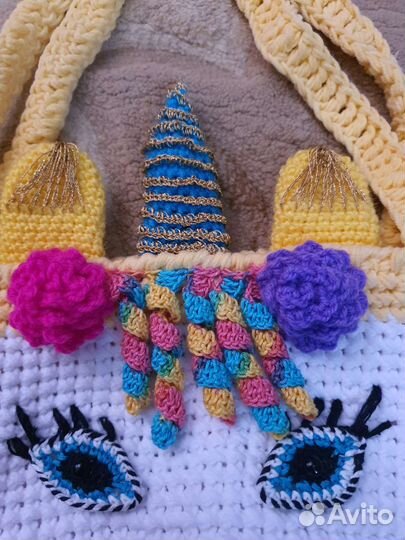 Вязаная детская сумка