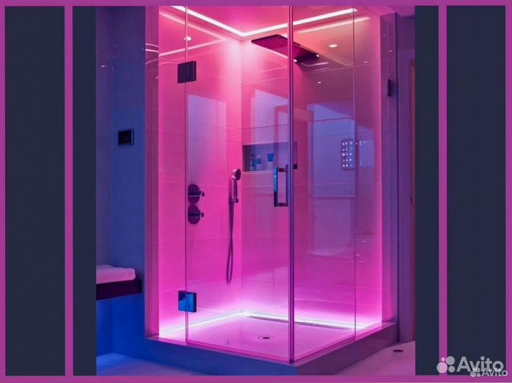 Душевые стеклянные ограждения гарантия 5 лет