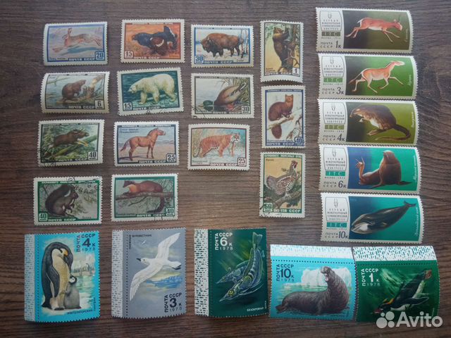 Марки флора и фауна 193 шт