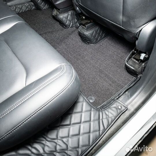 3D коврики из экокожи для Tesla - на все модели