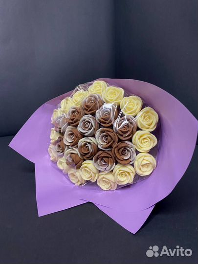 Розы из Бельгийского Шоколада - 29 шт в Букете