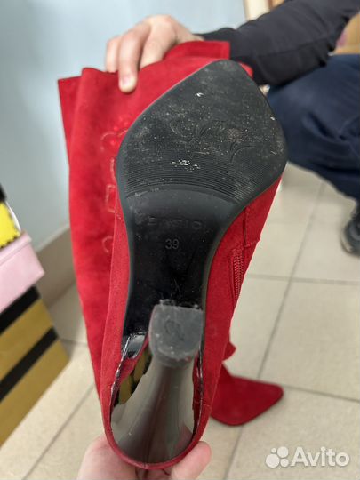 Сапоги натуральная замша демисезон 39