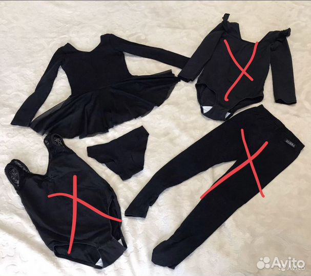 Купальники гимнастические. Чёрный и розовый