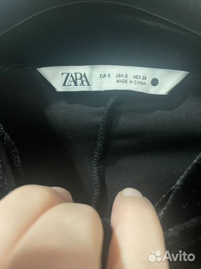 Бархатное платье Zara