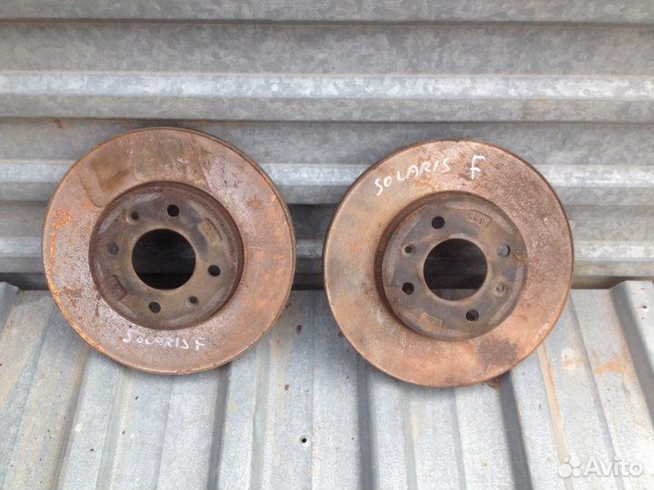 Диск тормозной передний Hyundai Solaris RB G4FA