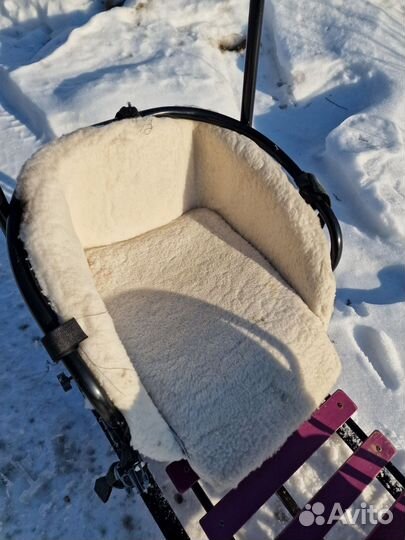 Санки для двойни с колесами