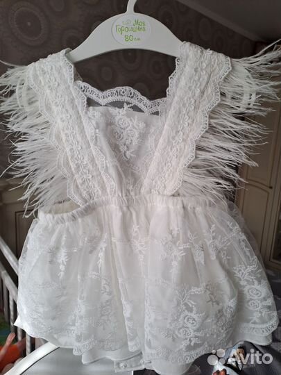 Платье боди для девочки 74 80