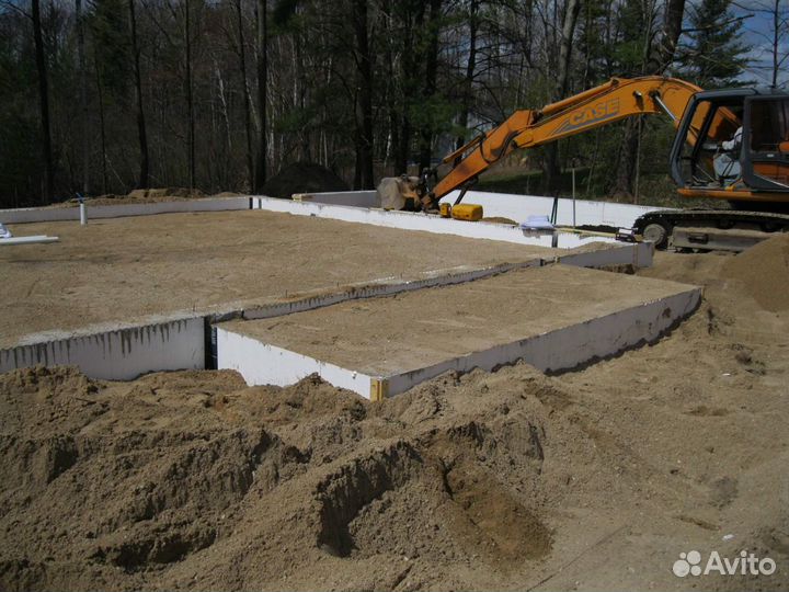 Грунт для уплотнения цоколя и перегной конский.Дос