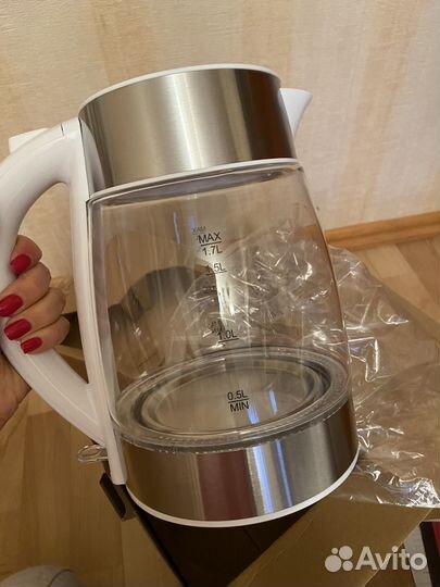 Чайник электрический белый LEX