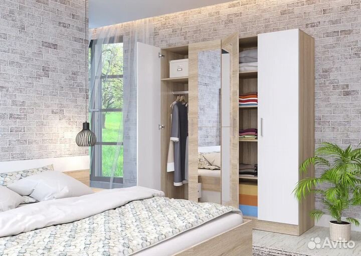 Спальный гарнитур Леси с 4-х ств. шкафом