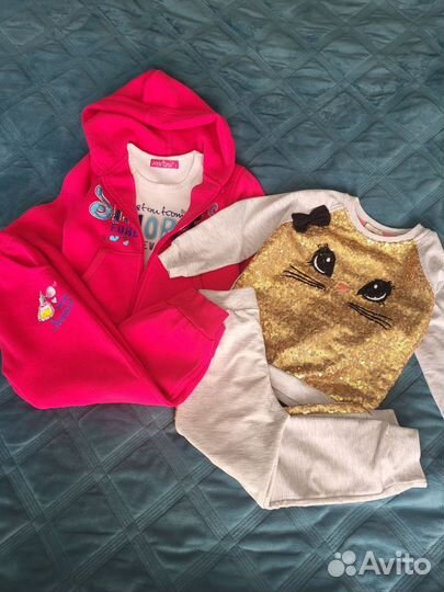 Детская одежда для девочки пакетом костюм 104 110