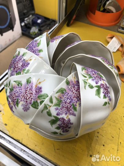 Чайный сервиз СССР дулево сирень 8 марта