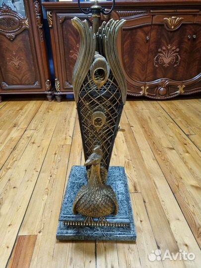 Экран для камина Павлин