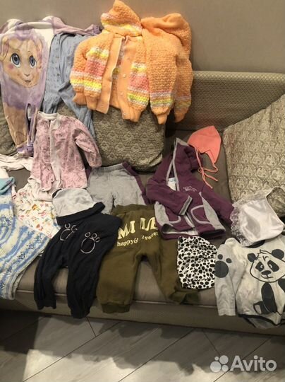 Вещи пакетом на девочку 6-18 мес 40 позиций