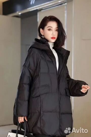 Пуховик женский оверсайз легкий