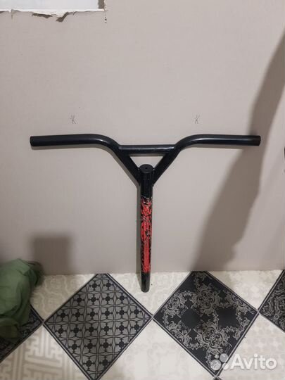 Руль для самоката трюковой чуть гнутый
