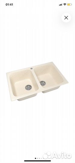 Мойка каменная новая ML-GM23 двухчашевая