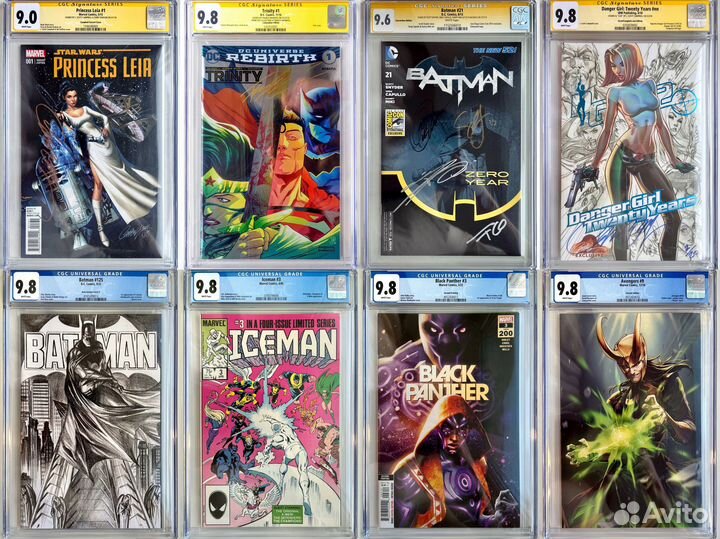 Комиксы Marvel, DC, IDW и Boom в кейсах CGC