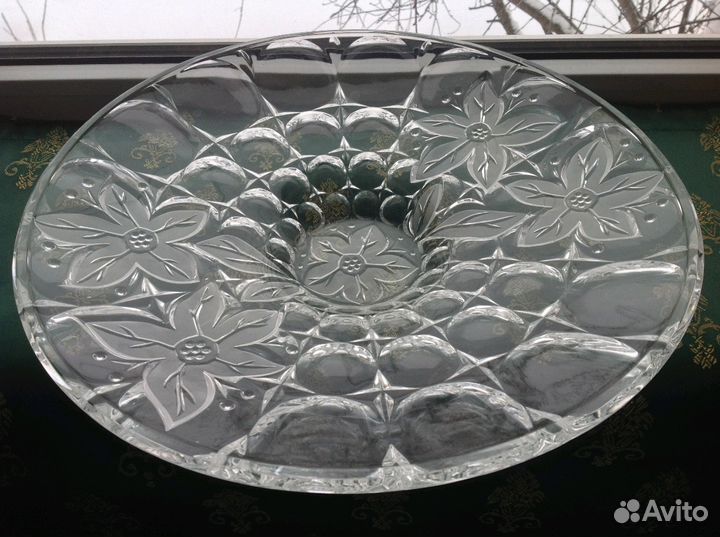 Хрустальное блюдо для фруктов