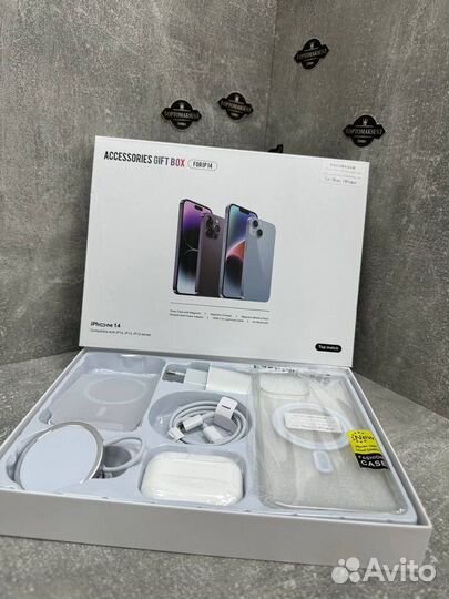 Наборы 6в1 Наушник AirPods Pro 2 чехол зарядка