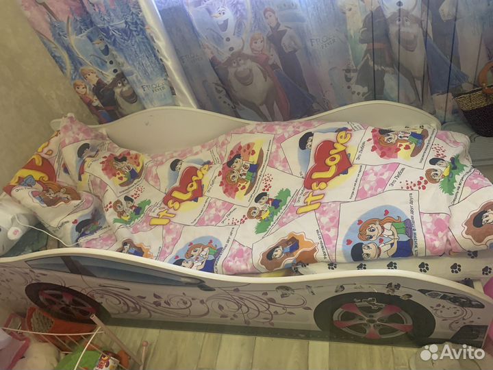 Кровать для девочки с подсветкой на пульте Д/У