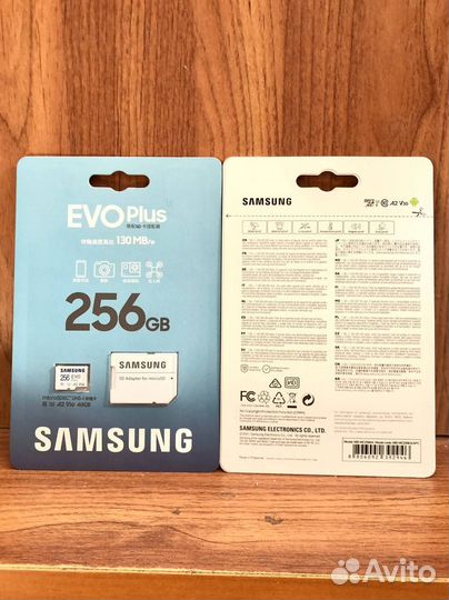Карта памяти Samsung EVO Plus microsdxc 256