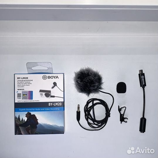 Петличный микрофон boya BY-LM20 (GoPro)