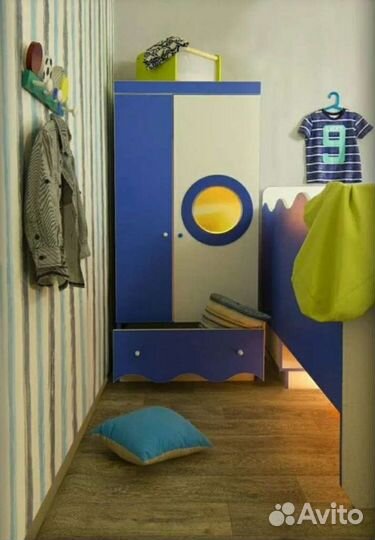 Кровать чердак Морячок комплект мебели