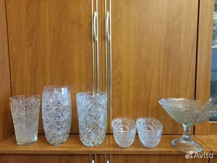 Вазы конфетницы салатники СССР. хрусталь, стекло