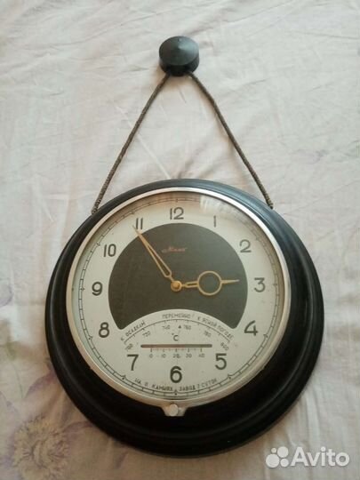 Часы маяк барометр