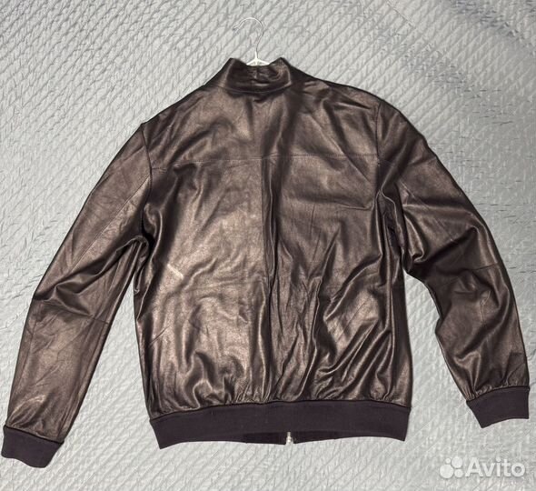 Кожаный бомбер двухсторонний