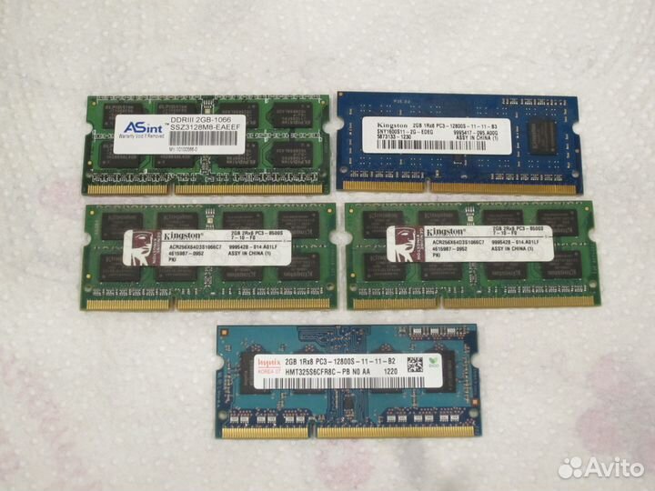 Комплектующие для ноутбука: CPU, sodimm DDR3, DDR4