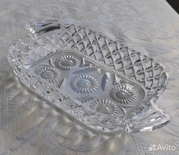 Блюдо хрусталь СССР