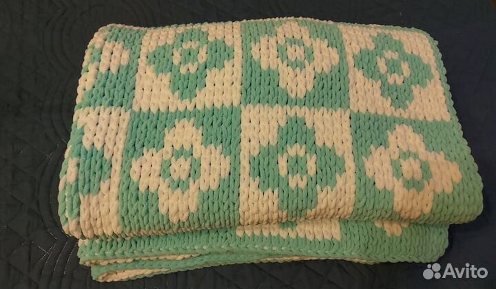 Плед вязанный двухсторонний