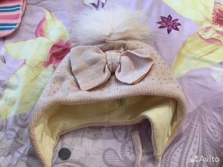 Шапка зимняя для девочки 54 56