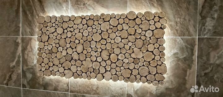 Стеновые панели из спилoв можжевельника