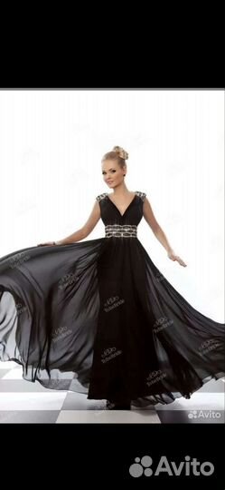 Вечернее платье 48 размер черное