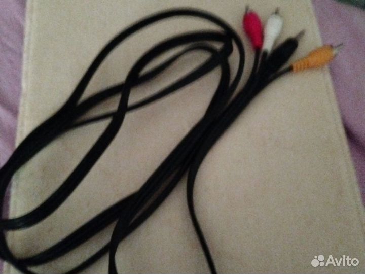Aux кабель 3 тюльпана+Джек 1,2м 3RCA-AUX