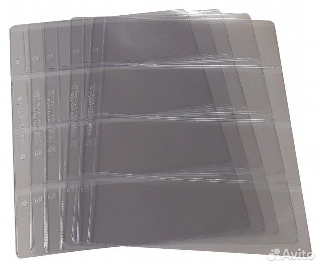 Листы для монет, банкнот + Папки формат Оптима