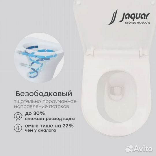 Унитаз подвесной матовый, Jaquar Solo,новый