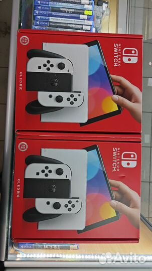 Nintendo switch oled белая hwfly + игры