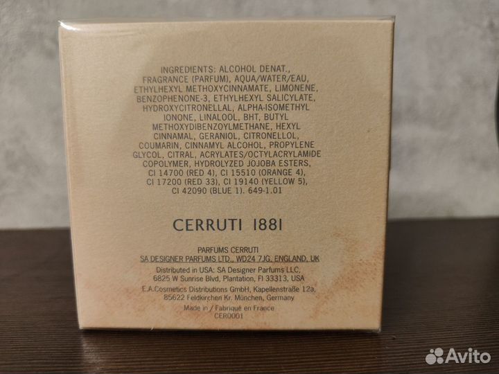 Туалетная вода cerruti 1881 оригинал