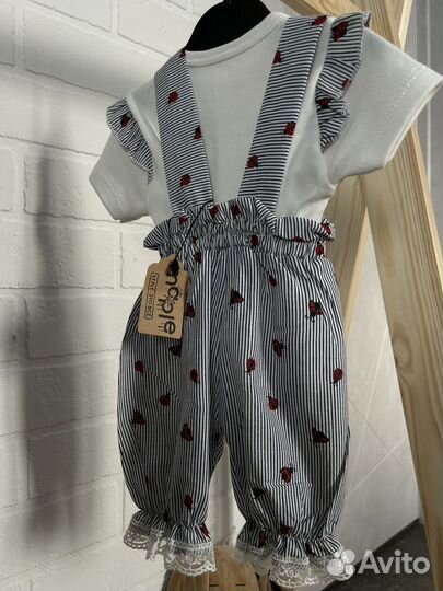 Футболка и штаники на бретельках 62