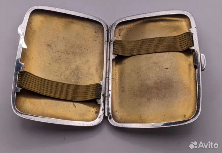 Винтажный, серебряный портсигар 1920х годов