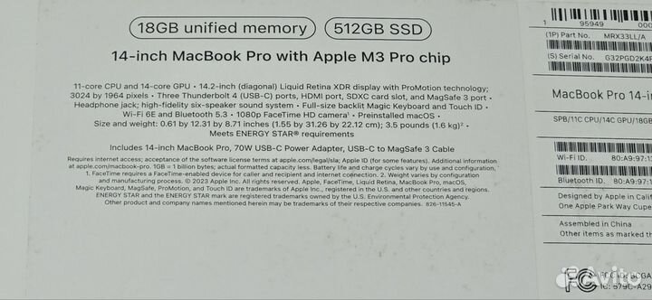 Macbook m3 pro 18/512. 14inch