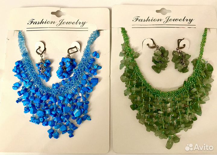 Украшения (натур. камни). Новые. Бижутерия